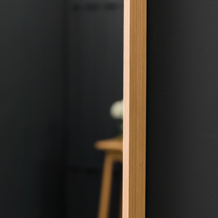 Medium Oak Rectangular Comet Mirror