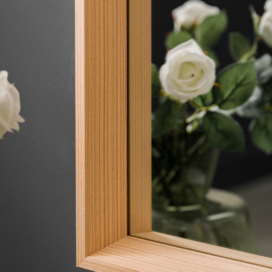 Medium Oak Rectangular Comet Mirror