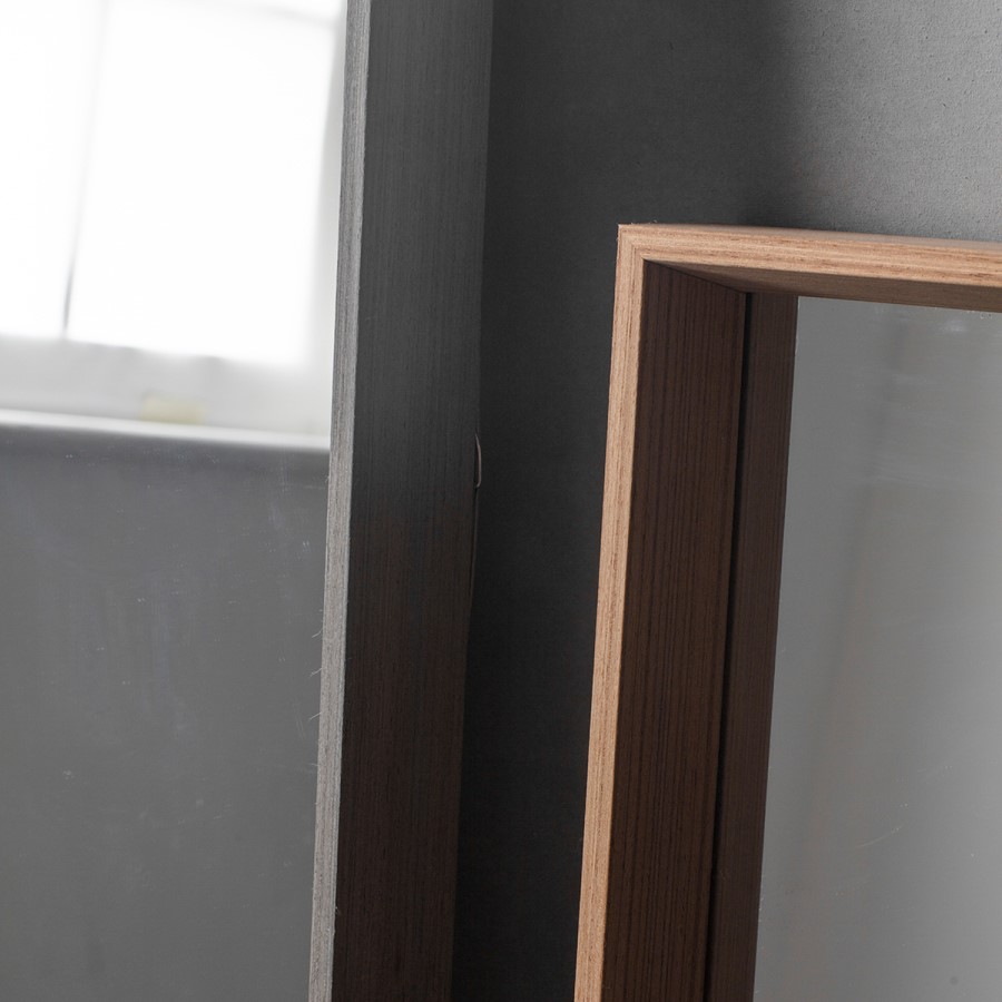 Medium Oak Rectangular Comet Mirror