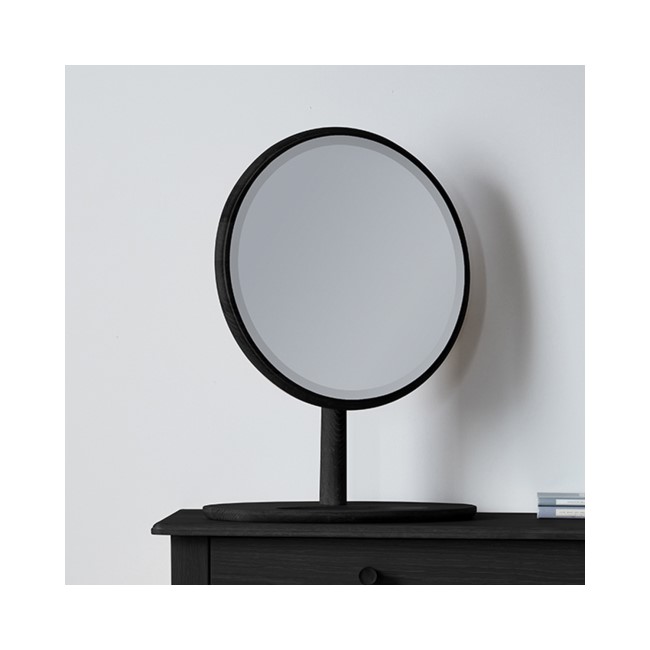 Round Black Dressing Table Mirror