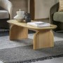 Curved Natural Coffee Table - Geo - Caspian House 