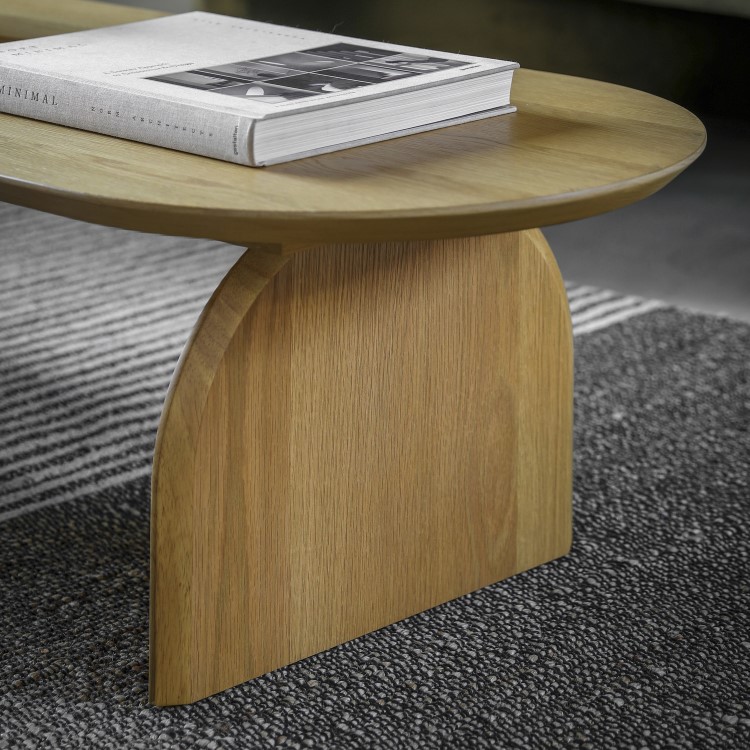 Curved Natural Coffee Table - Geo - Caspian House 