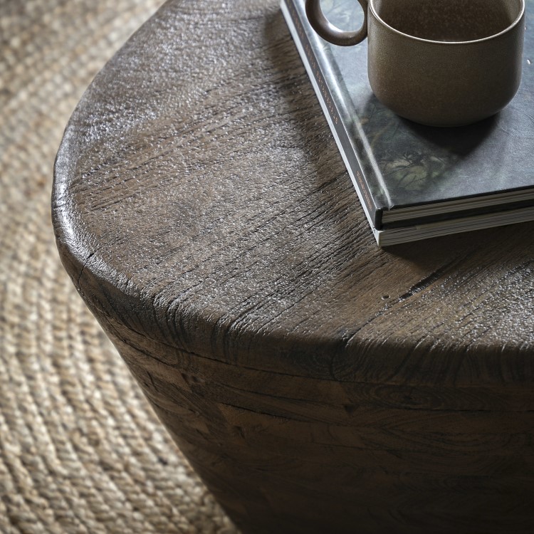 Mango Wood Triangle Coffee Table - Oregon - Caspian House 