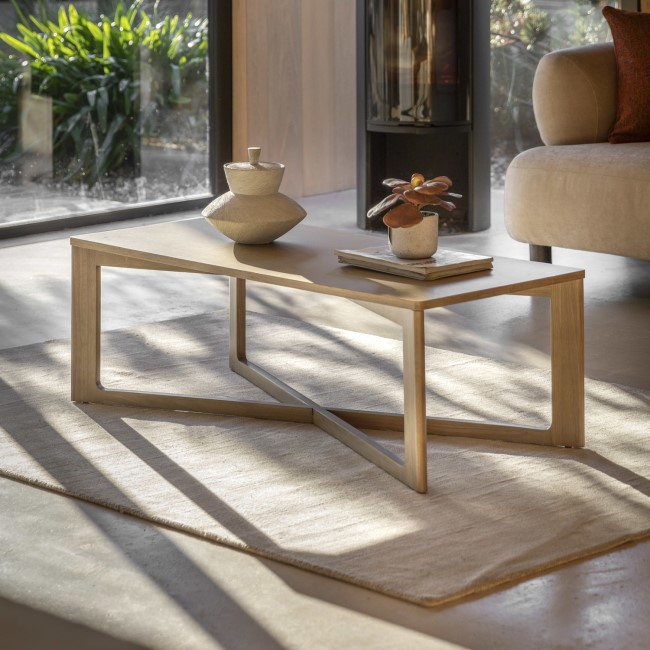 Rectangular Smoked Coffee Table - Caspian House 