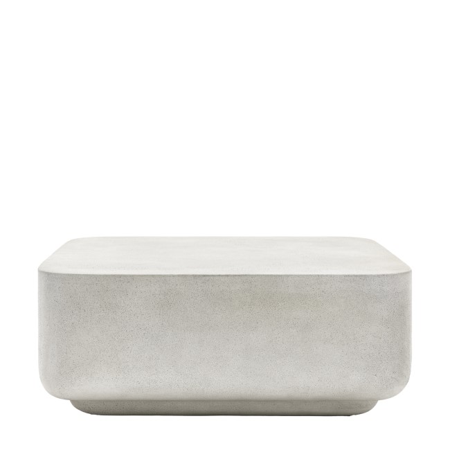 Curved Square Concrete Coffee Table - Pavia - Caspian House