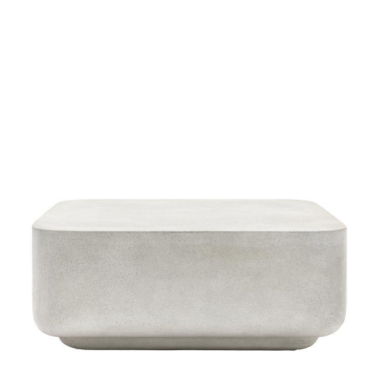 Curved Square Concrete Coffee Table - Pavia - Caspian House