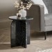 Marble Side Table Charcoal - Amalfi - Caspian House