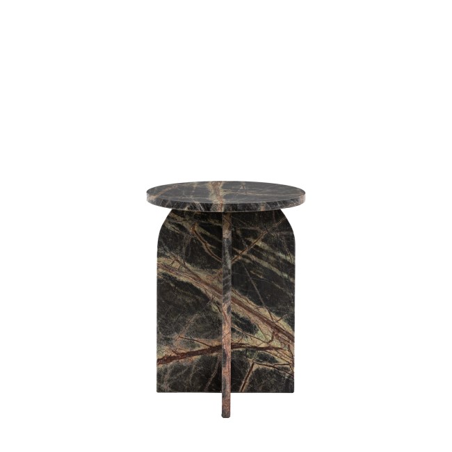 Marble Side Table Charcoal - Amalfi - Caspian House