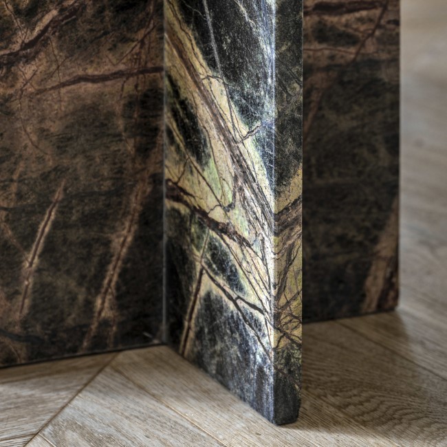 Marble Side Table Charcoal - Amalfi - Caspian House