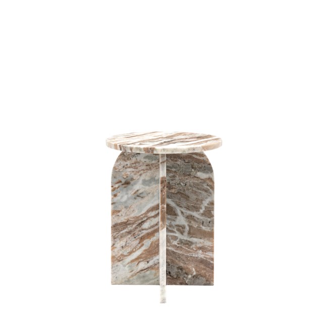 Marble Side Table Natural - Amalfi - Caspian House