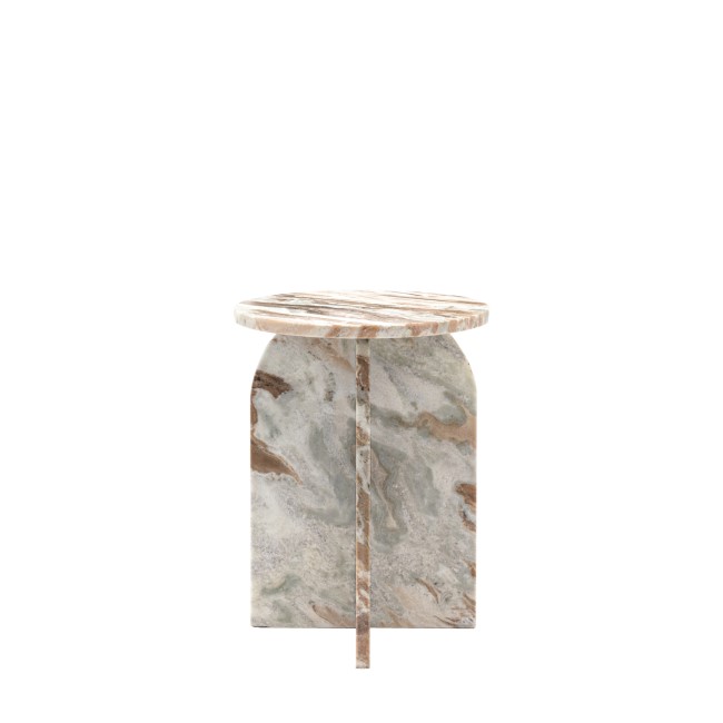 Marble Side Table Natural - Amalfi - Caspian House