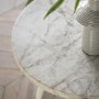 Marble Side Table White - Amalfi - Caspian House 