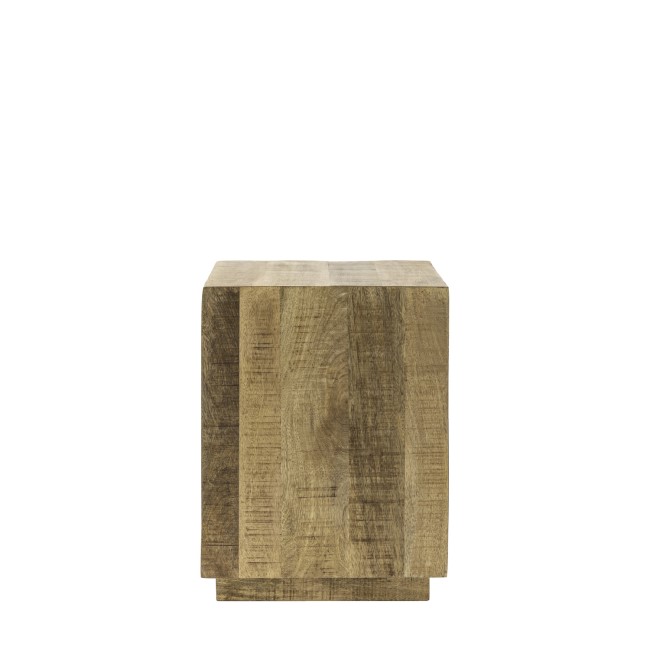 Natural Mango Wood Side Table - Lowa - Caspian House 