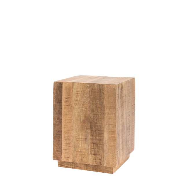 Natural Mango Wood Side Table - Lowa - Caspian House 