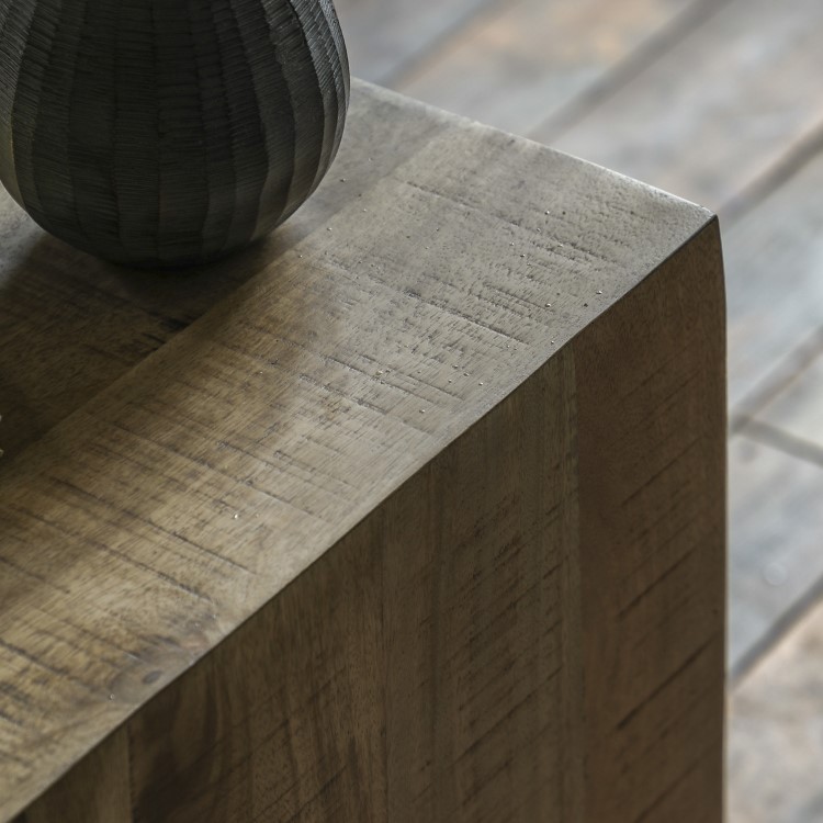 Natural Mango Wood Side Table - Lowa - Caspian House 