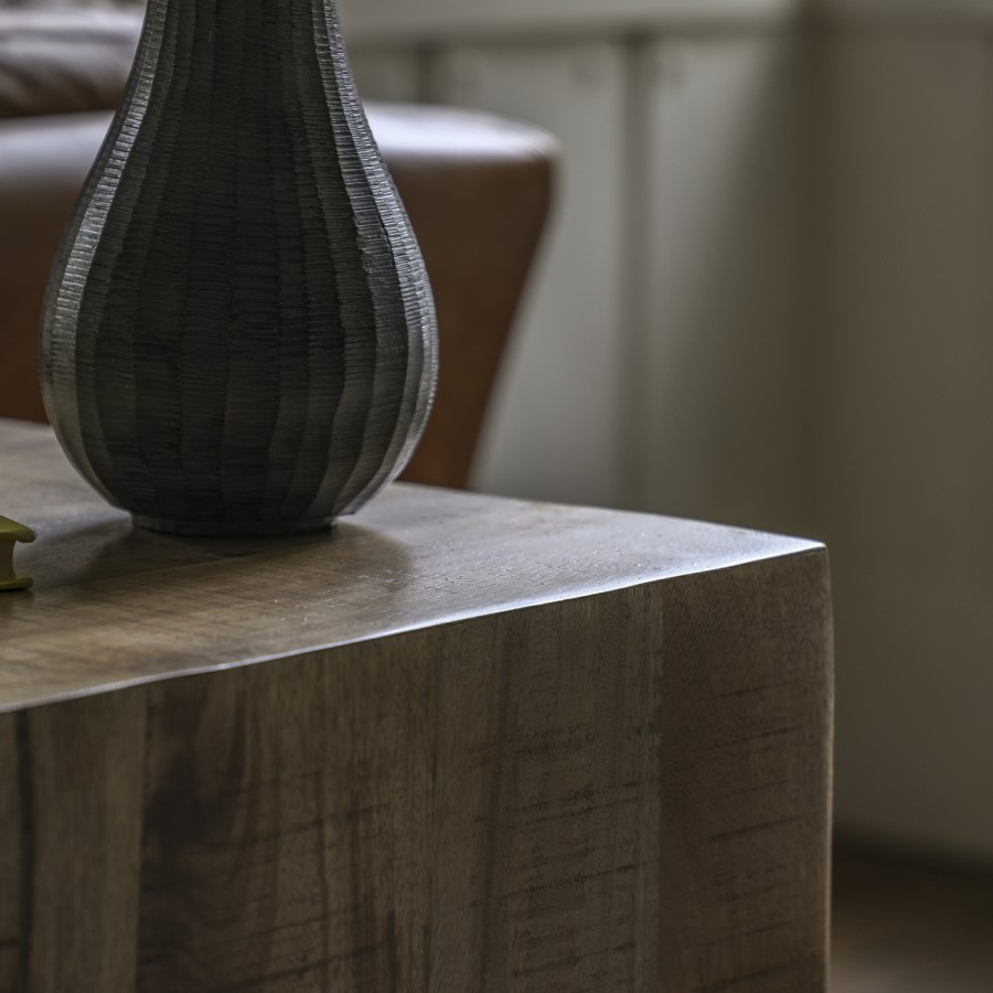 Natural Mango Wood Side Table - Lowa - Caspian House 