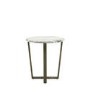 Marble Effect Green Round Side Table with Brass Legs - Lusso - Caspian House 