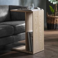 Oak Side Table with Storage - Milano - Caspian Hosue 
