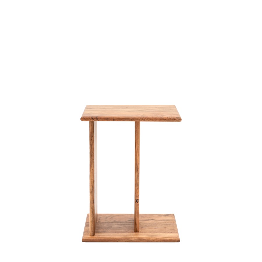 Oak Side Table with Storage - Milano - Caspian House