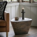 FOL105740 Mango Wood Triangular Side Table - Oregon - Caspian House