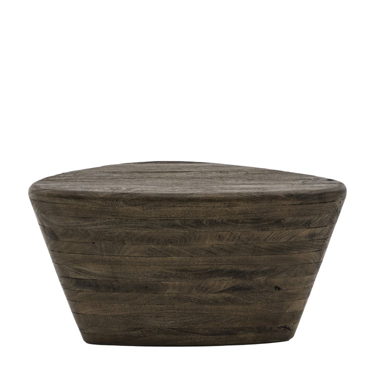 Mango Wood Triangular Side Table - Oregon - Caspian Hosue