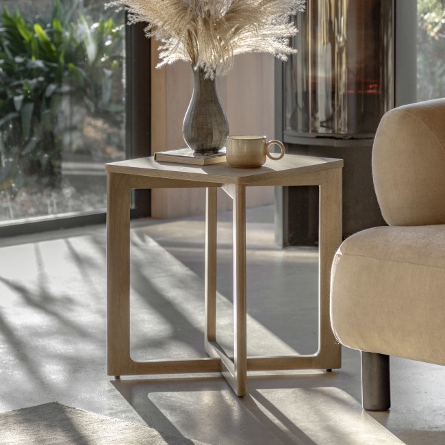 Square Smoked Side Table - Caspian House 