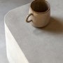 Curved Square Concrete Side Table - Pavia - Caspian House