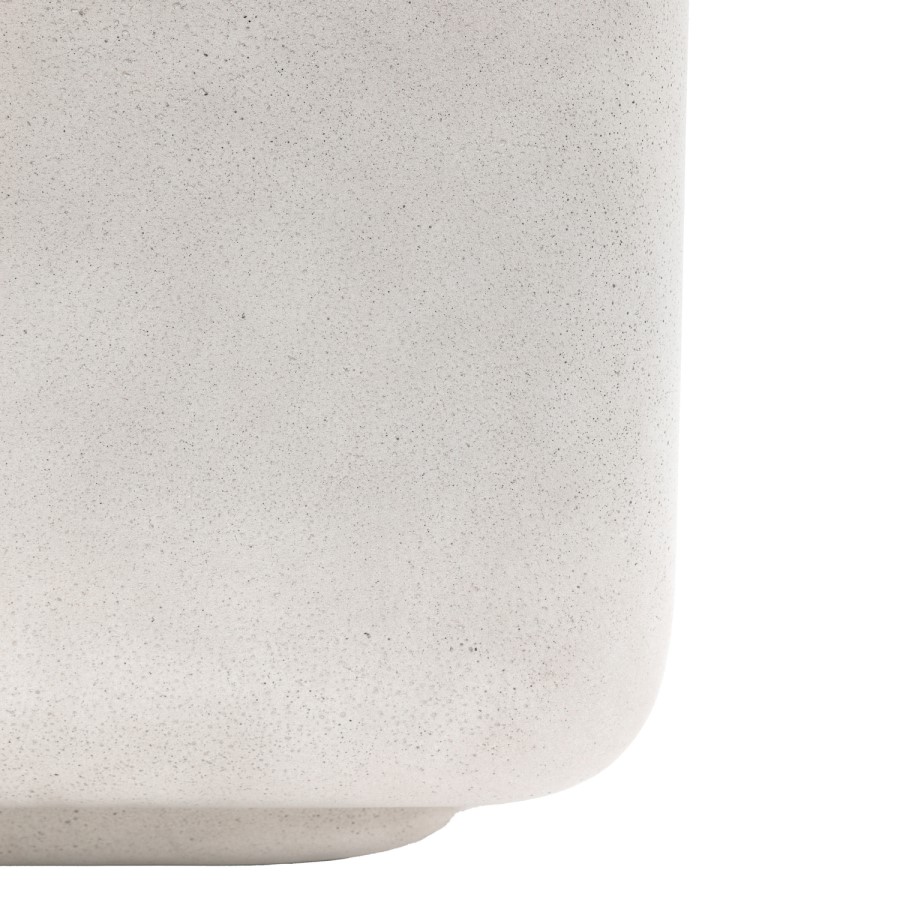 Curved Square Concrete Side Table - Pavia - Caspian House