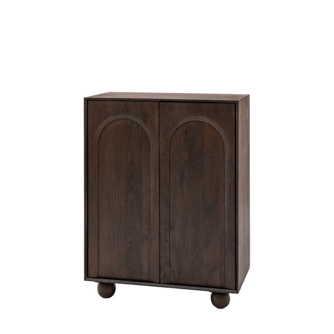 Mango Wood Small Shoe Cabinet - Arc - Caspian Hosue