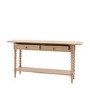 Oak Large Console Table with 2 Drawers - Artisan - Caspian House
