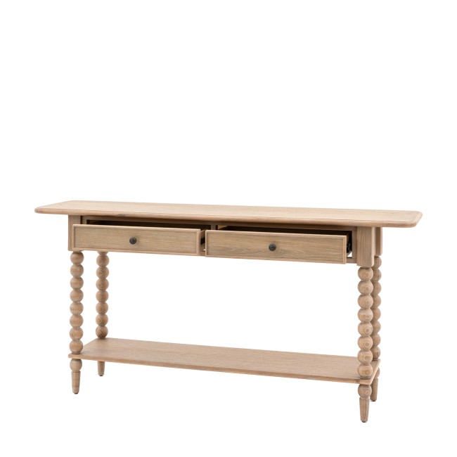 Oak Large Console Table with 2 Drawers - Artisan - Caspian House