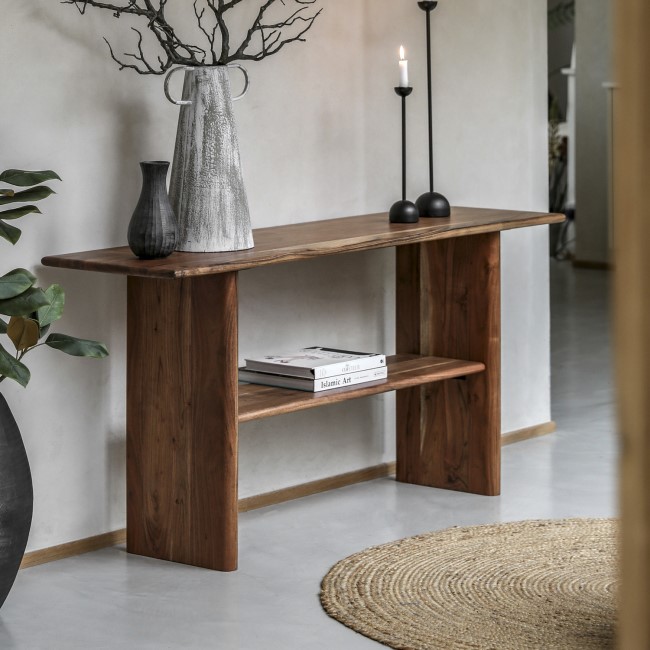 Large Console Table with Shelf - Borden - Caspian House 