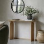 Large Curved Natural Console Table - Geo - Caspian House