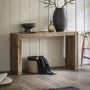 Large Natural Mango Wood Console Table - Lowa - Caspian House