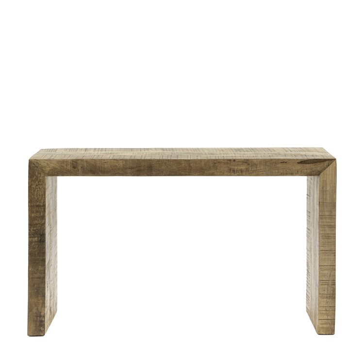 Large Natural Mango Wood Console Table - Lowa - Caspian House 