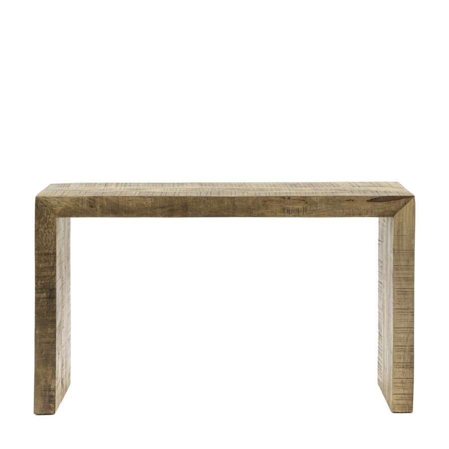 Large Natural Mango Wood Console Table - Lowa - Caspian House