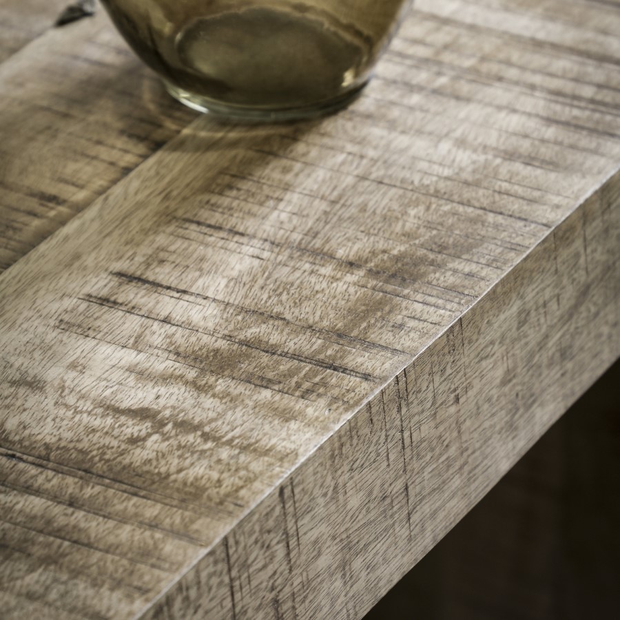 Large Natural Mango Wood Console Table - Lowa - Caspian House