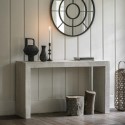FOL105755 Large White Wash Mango Wood Console Table - Lowa - Caspian House