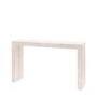 Large White Wash Mango Wood Console Table - Lowa - Caspian House