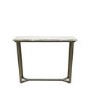 Marble Effect Green Round Console Table with Brass Legs - Lusso - Caspian House 