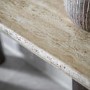 Travertine Console Table with Mango wood Legs - Trevi - Caspian House 