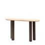 Travertine Console Table with Mango wood Legs - Trevi - Caspian House 