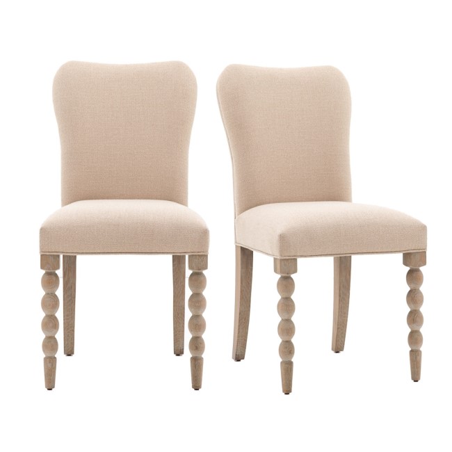 Set of 2 Bobbin Detail Dining Chairs - Artisan - Caspian House 