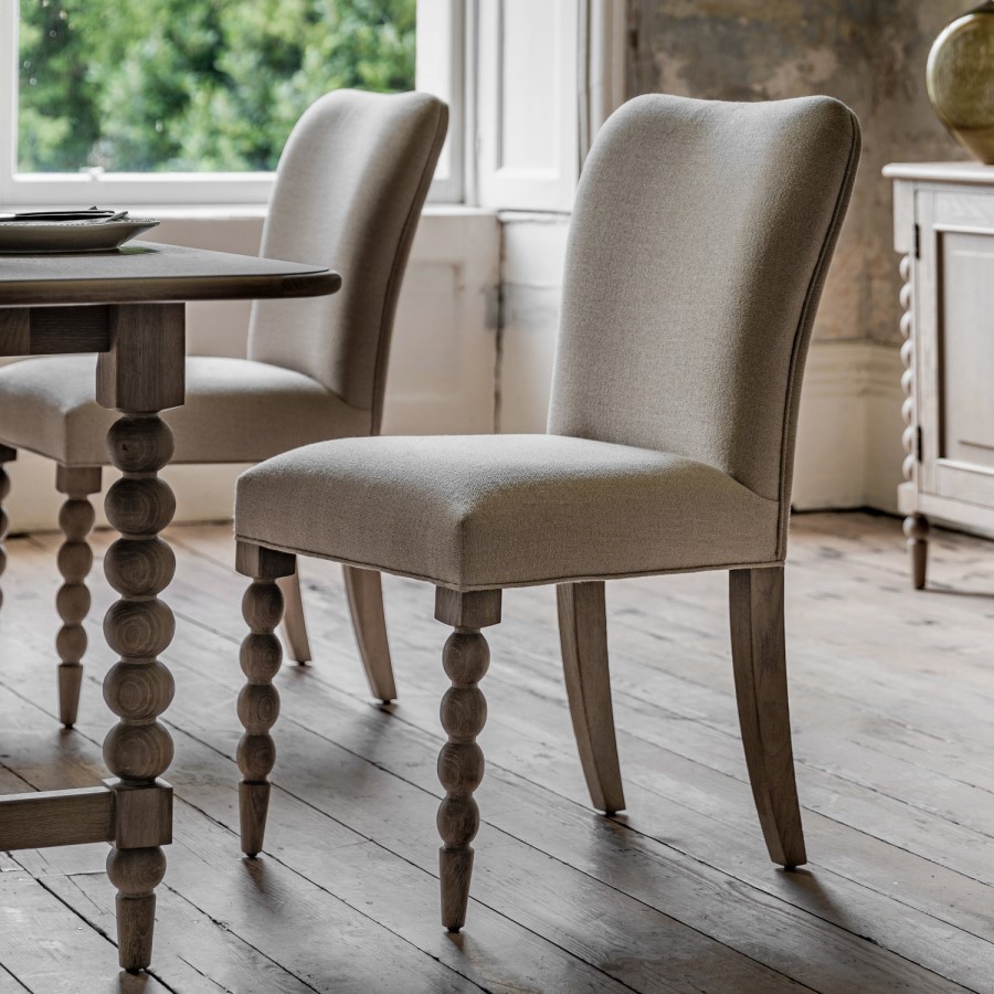 Set of 2 Bobbin Detail Dining Chairs - Artisan - Caspian House 