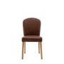 Set of 2 Brown Leather Dining Chairs - Hinton - Caspian House