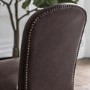 Set of 2 Brown Leather Dining Chairs - Hinton - Caspian House