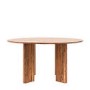 Round Wooden Dining Table with 3 legs seats 6 - Borden - Caspian House 