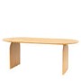 Curved Wooden Dining Table Seats 6 - Geo - Caspian House 