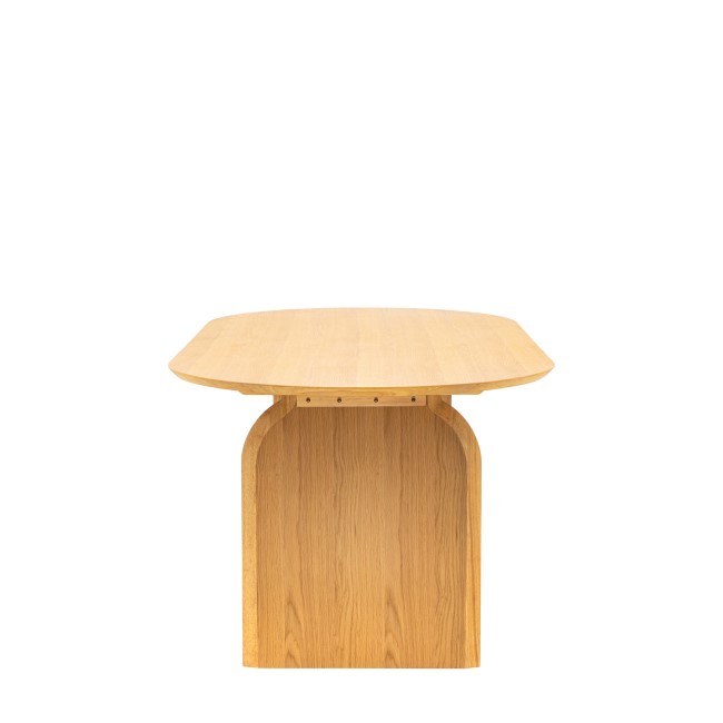 Curved Wooden Dining Table Seats 6 - Geo - Caspian House 