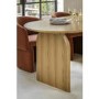 Curved Wooden Dining Table Seats 6 - Geo - Caspian House 